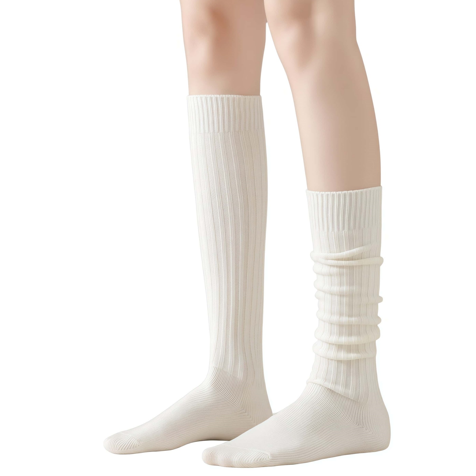 Womens Ribbed Knit Crew Socks Winter Fashion Persian wool Middle Tube Sock